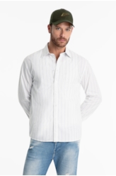 Camisa Tricoline Dunton Slim Italian Azul Claro