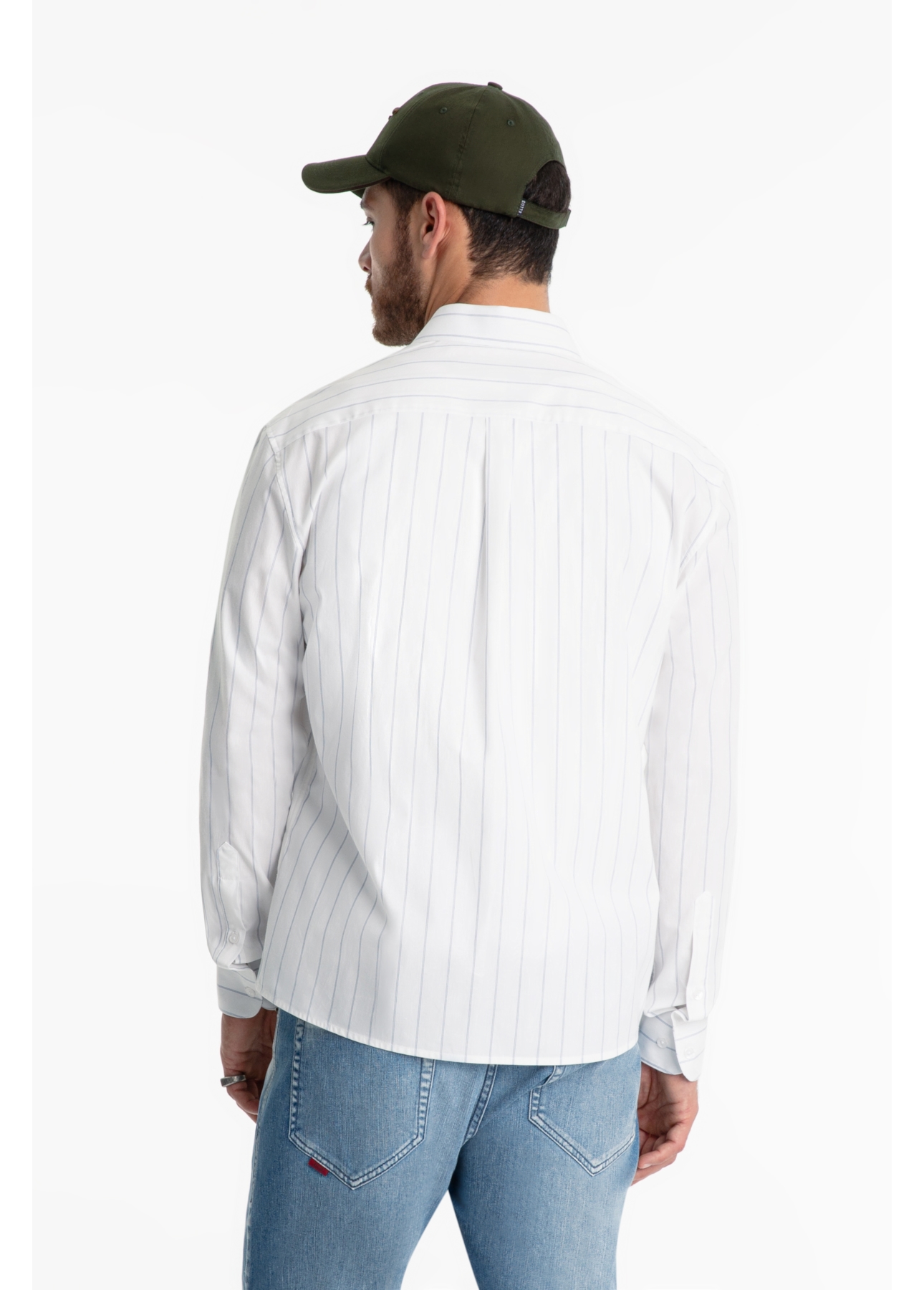 Camisa Tricoline Dunton Slim Italian Azul Claro