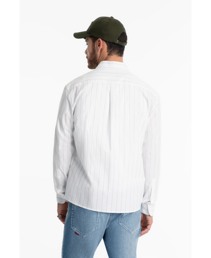 Camisa Tricoline Dunton Slim Italian Azul Claro