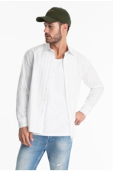 Camisa Tricoline Dunton Slim Italian Azul Claro