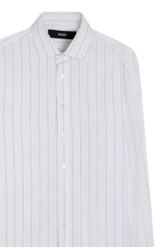 Camisa Tricoline Dunton Slim Italian Azul Claro