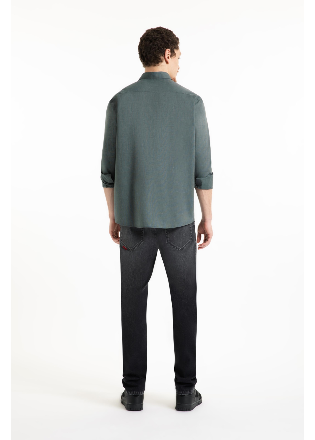 Camisa Tricoline Fil a Fil New Italian Verde Army