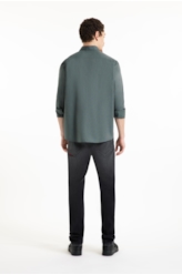 Camisa Tricoline Fil a Fil New Italian Verde Army