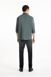 Camisa Tricoline Fil a Fil New Italian Verde Army
