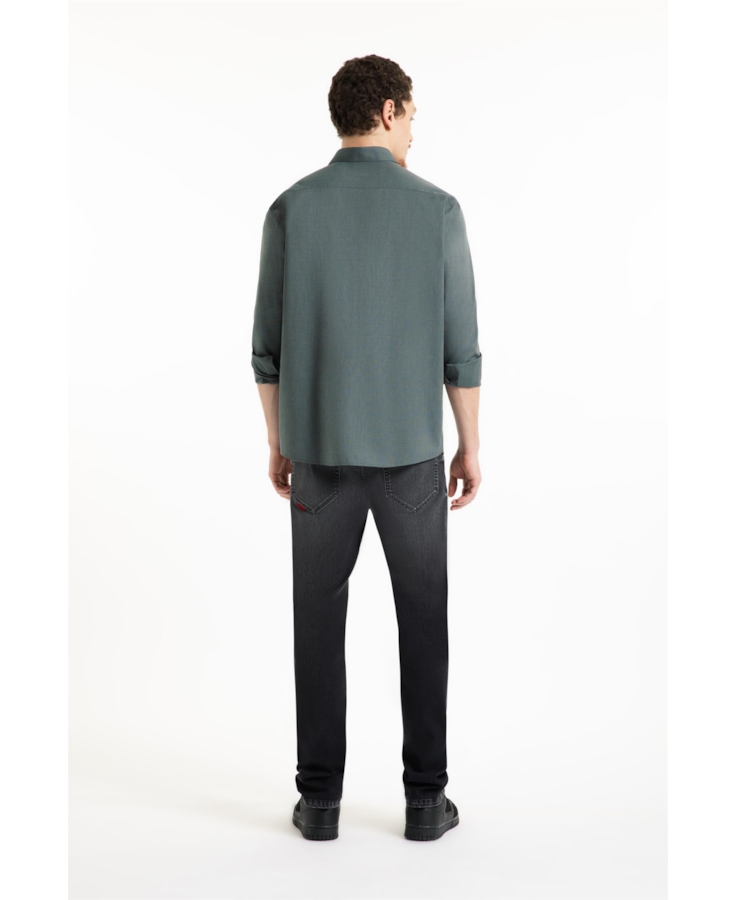 Camisa Tricoline Fil a Fil New Italian Verde Army