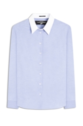 Camisa Tricoline Ft Molise Relaxed Ml Azul Pervante
