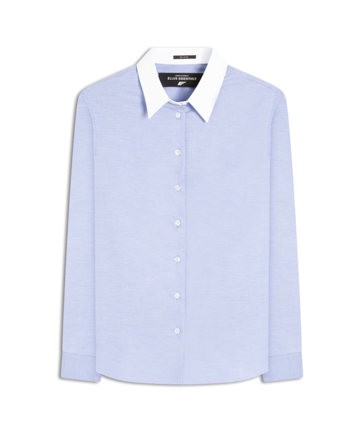 Camisa Tricoline Ft Molise Relaxed Ml Azul Pervante