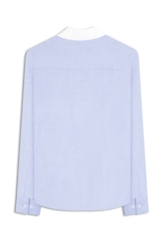 Camisa Tricoline Ft Molise Relaxed Ml Azul Pervante