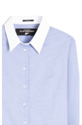 Camisa Tricoline Ft Molise Relaxed Ml Azul Pervante