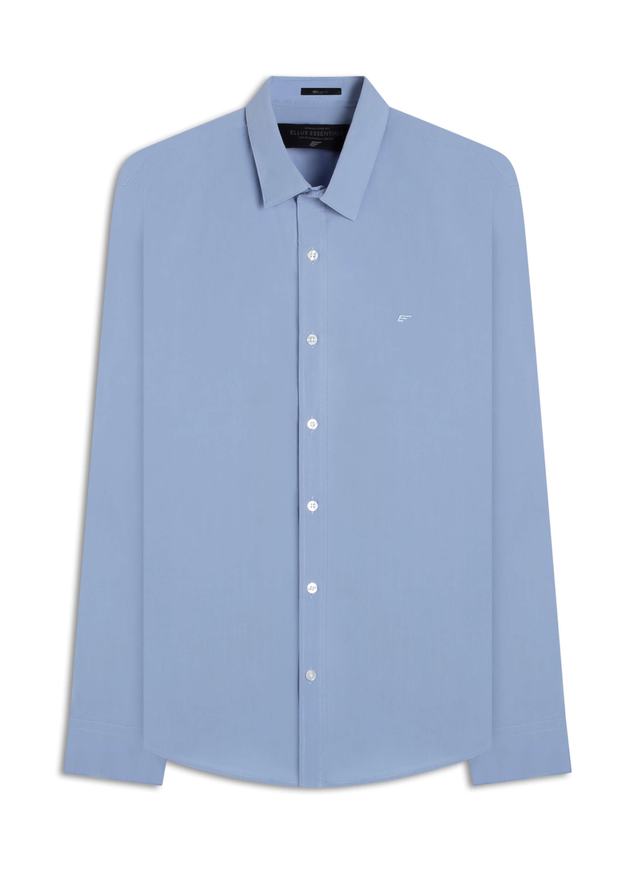 Camisa Tricoline Garment Dye Azul Chofer