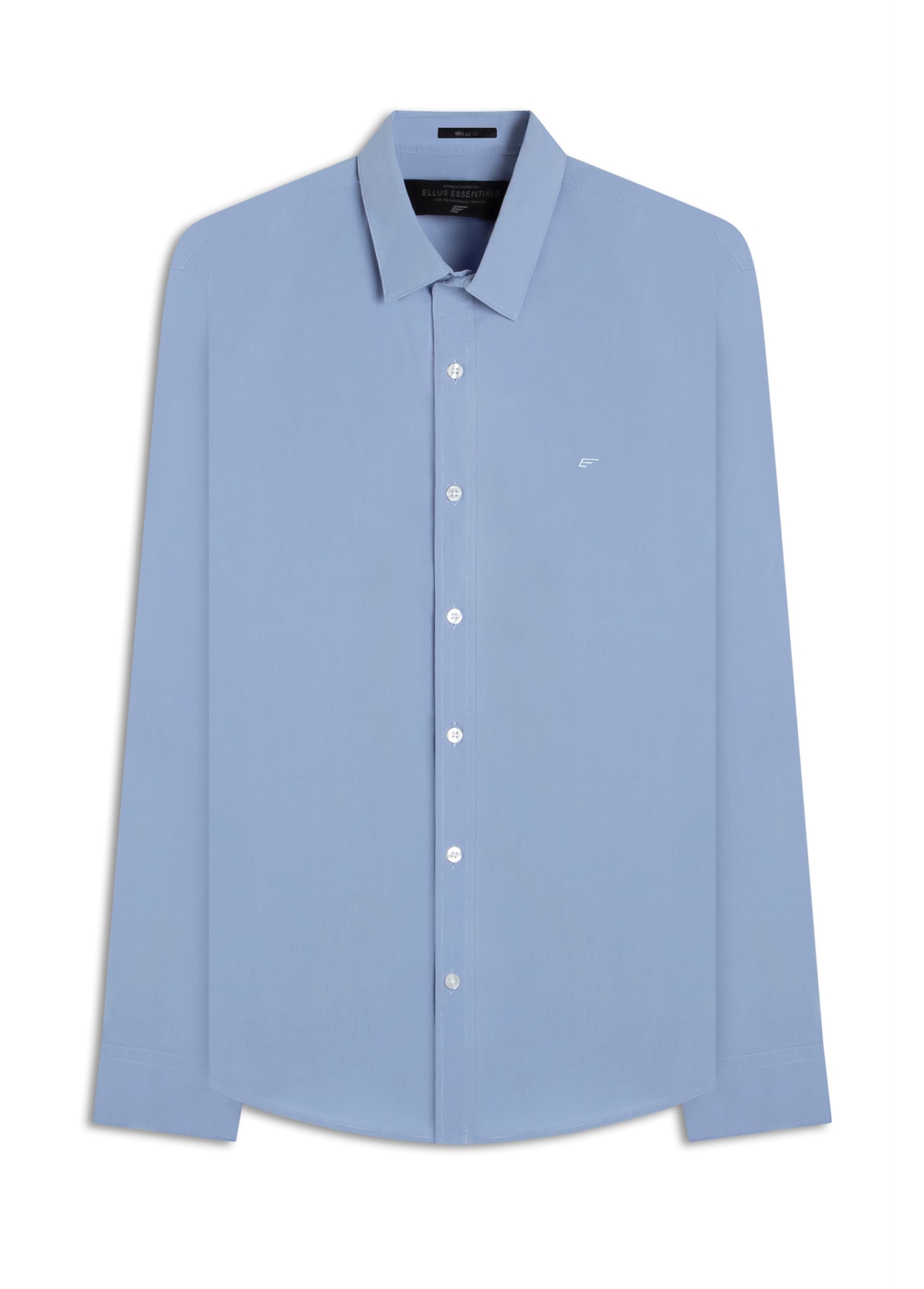 Camisa Tricoline Garment Dye Azul Chofer