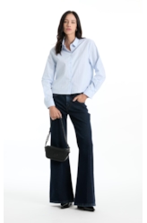Camisa Tricoline Island Box Azul Claro