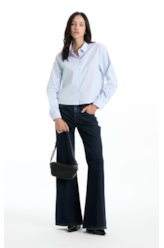 Camisa Tricoline Island Box Azul Claro