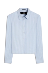 Camisa Tricoline Island Box Azul Claro