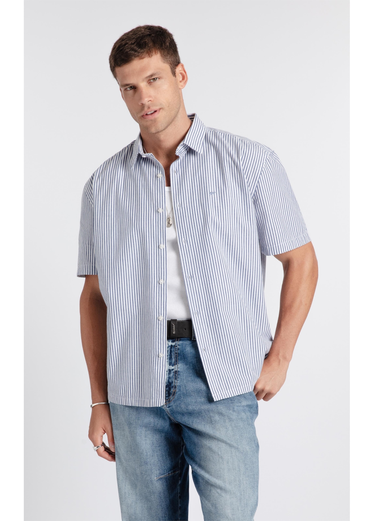 Camisa Tricoline Kilgore Azul Bic