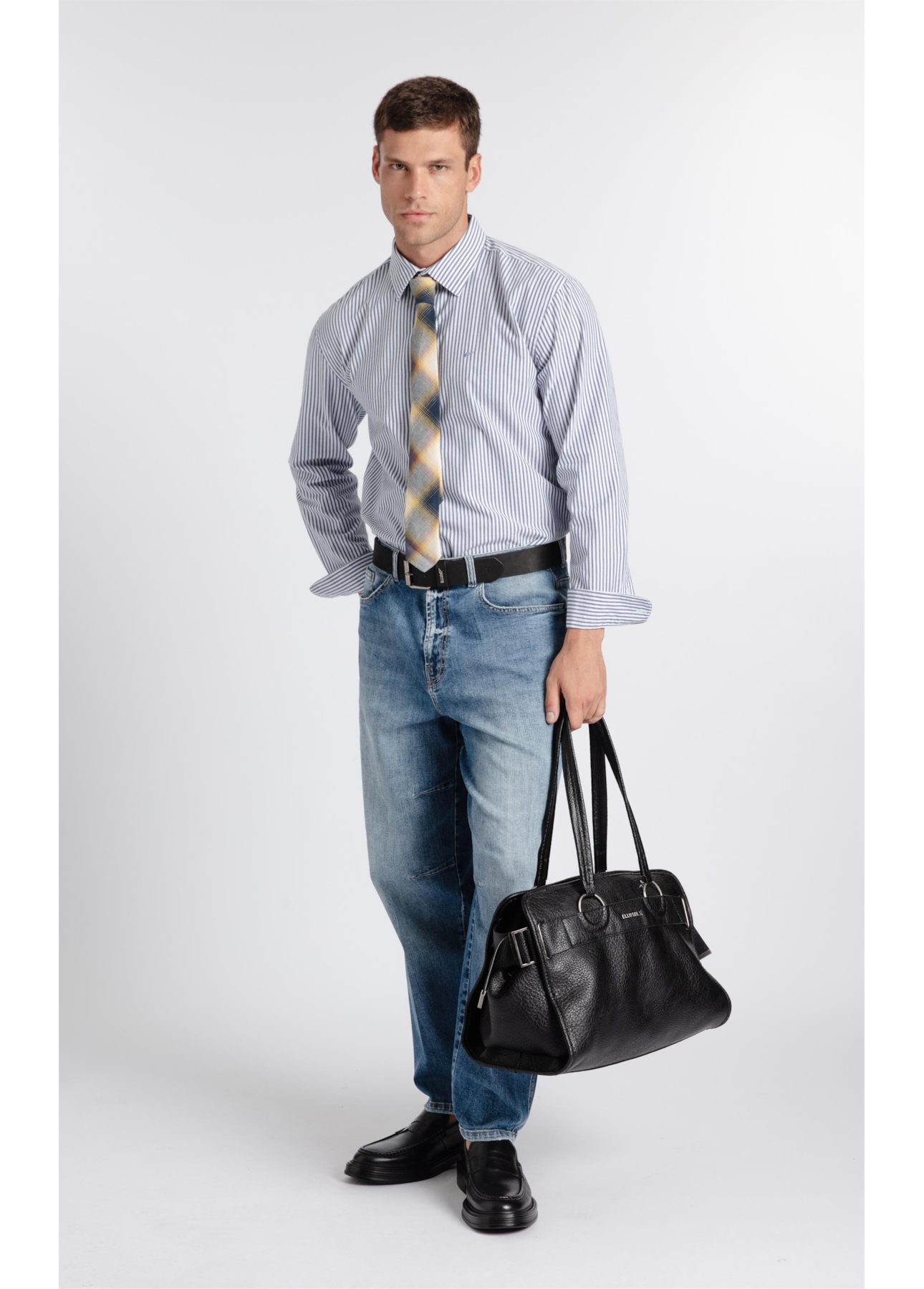 Camisa Tricoline Kilgore Slim Shangai Azul Bic