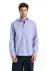 Camisa Tricoline Lil a Lil Classic Azul Bic