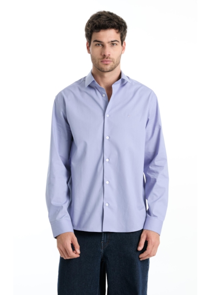 Camisa Tricoline Lil a Lil Classic Azul Bic