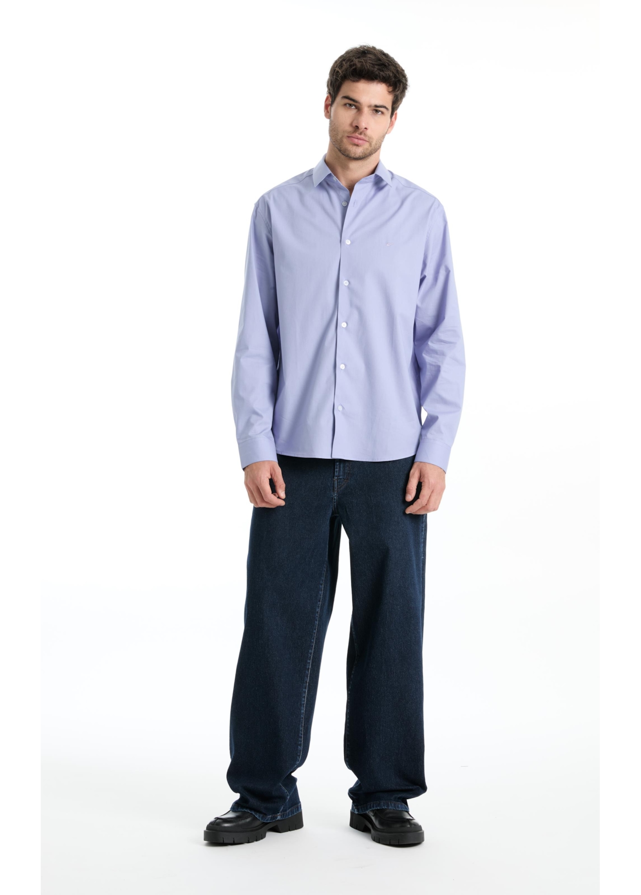 Camisa Tricoline Lil a Lil Classic Azul Bic