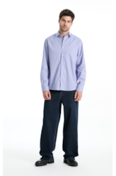 Camisa Tricoline Lil a Lil Classic Azul Bic