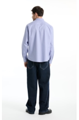 Camisa Tricoline Lil a Lil Classic Azul Bic