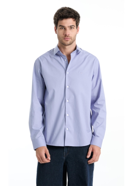Camisa Tricoline Lil a Lil Classic Azul Bic