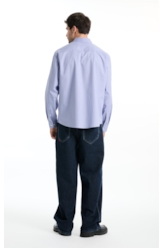 Camisa Tricoline Lil a Lil Classic Azul Bic