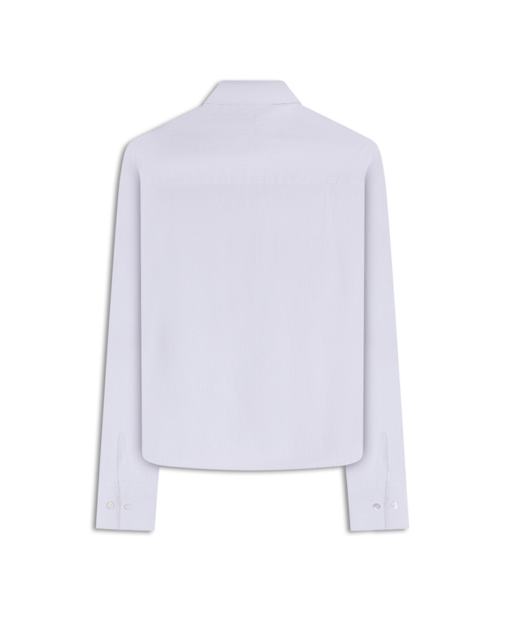 Camisa Tricoline Ly Cannes Classic Cropped Xang Branco