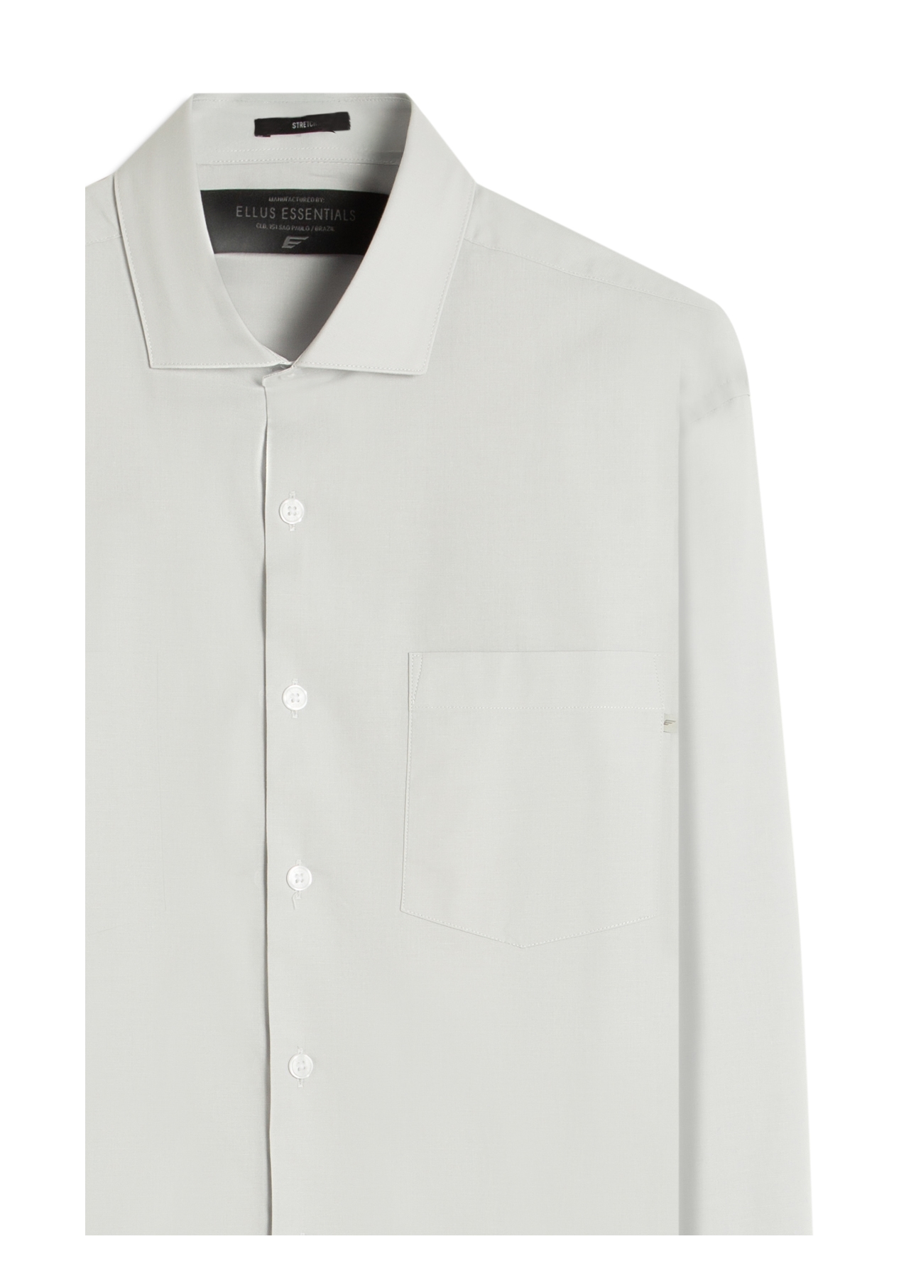 Camisa Tricoline Ly Classic New Italian Cinza Claro