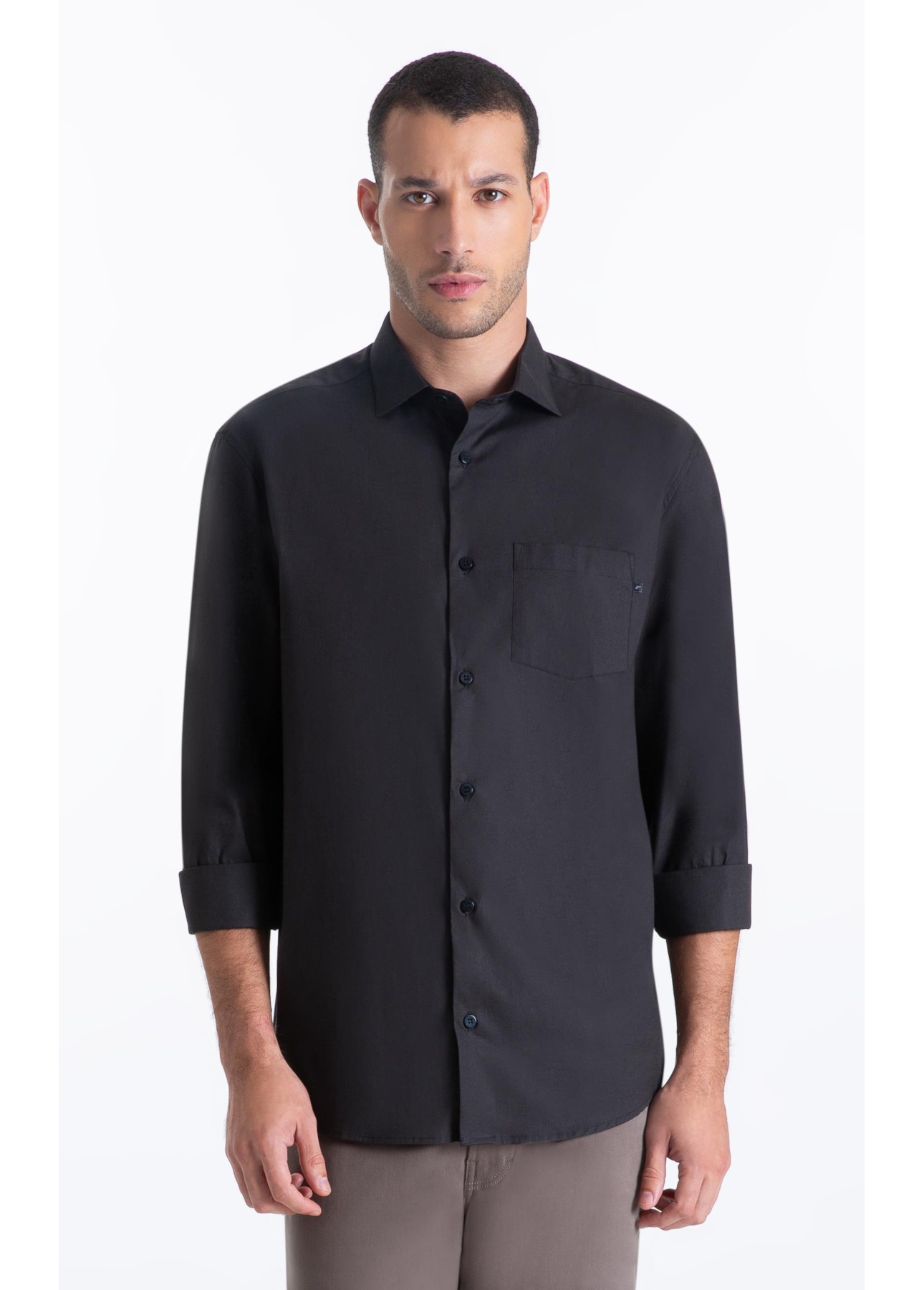 Camisa Tricoline Ly Classic New Italian Plumbo