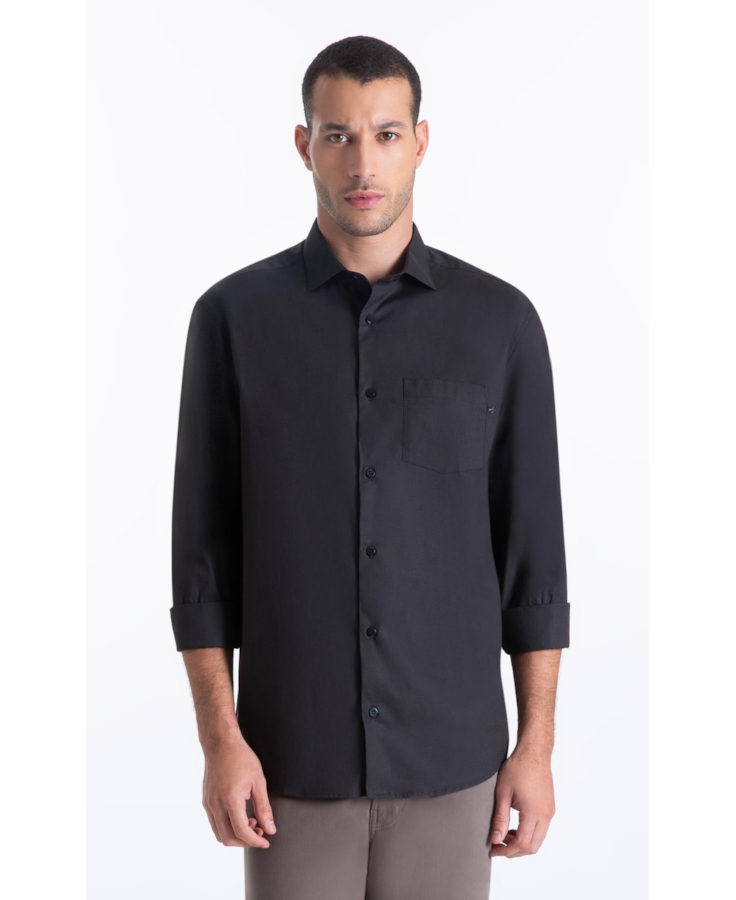 Camisa Tricoline Ly Classic New Italian Plumbo