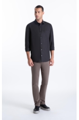 Camisa Tricoline Ly Classic New Italian Plumbo