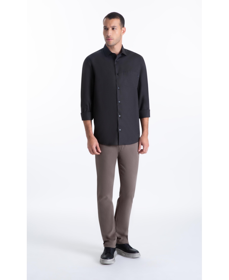 Camisa Tricoline Ly Classic New Italian Plumbo