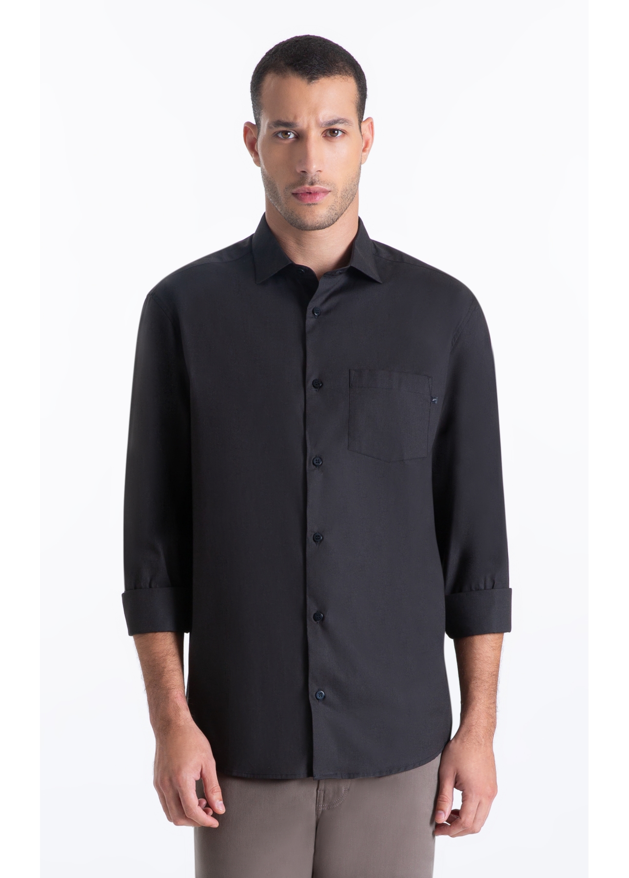 Camisa Tricoline Ly Classic New Italian Plumbo