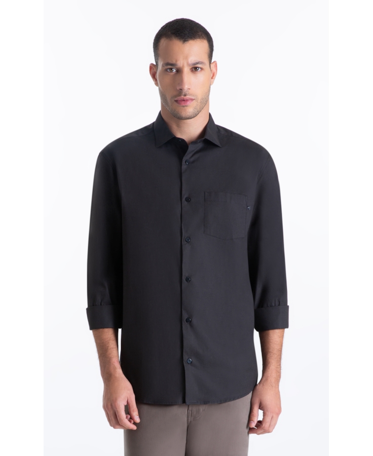 Camisa Tricoline Ly Classic New Italian Plumbo