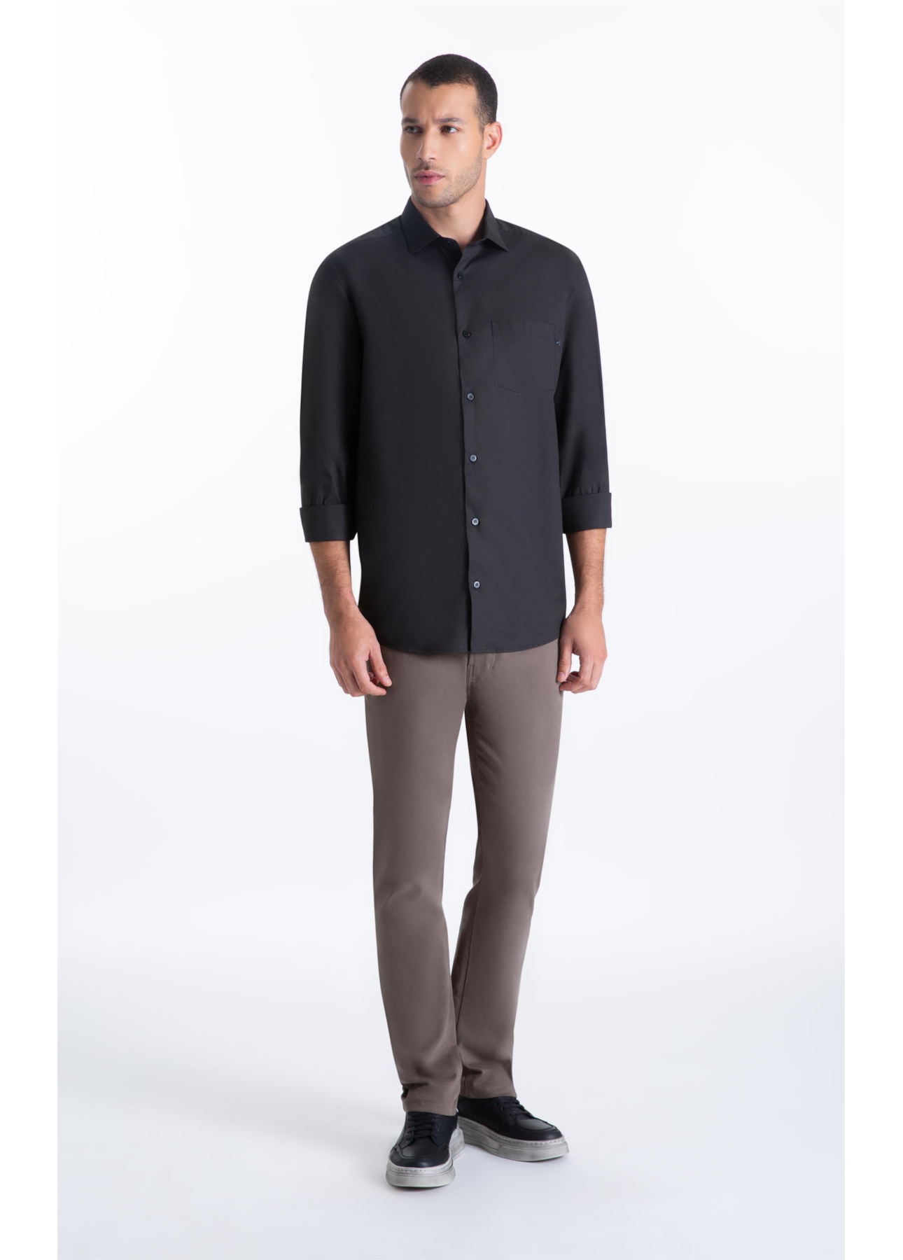 Camisa Tricoline Ly Classic New Italian Plumbo