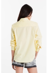 Camisa Tricoline Ly Classic Xangai Fusioned Amarelo Claro