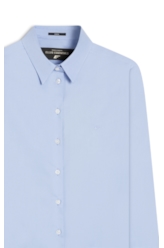 Camisa Tricoline Ly Classic Xangai Fusioned Azul Chofer