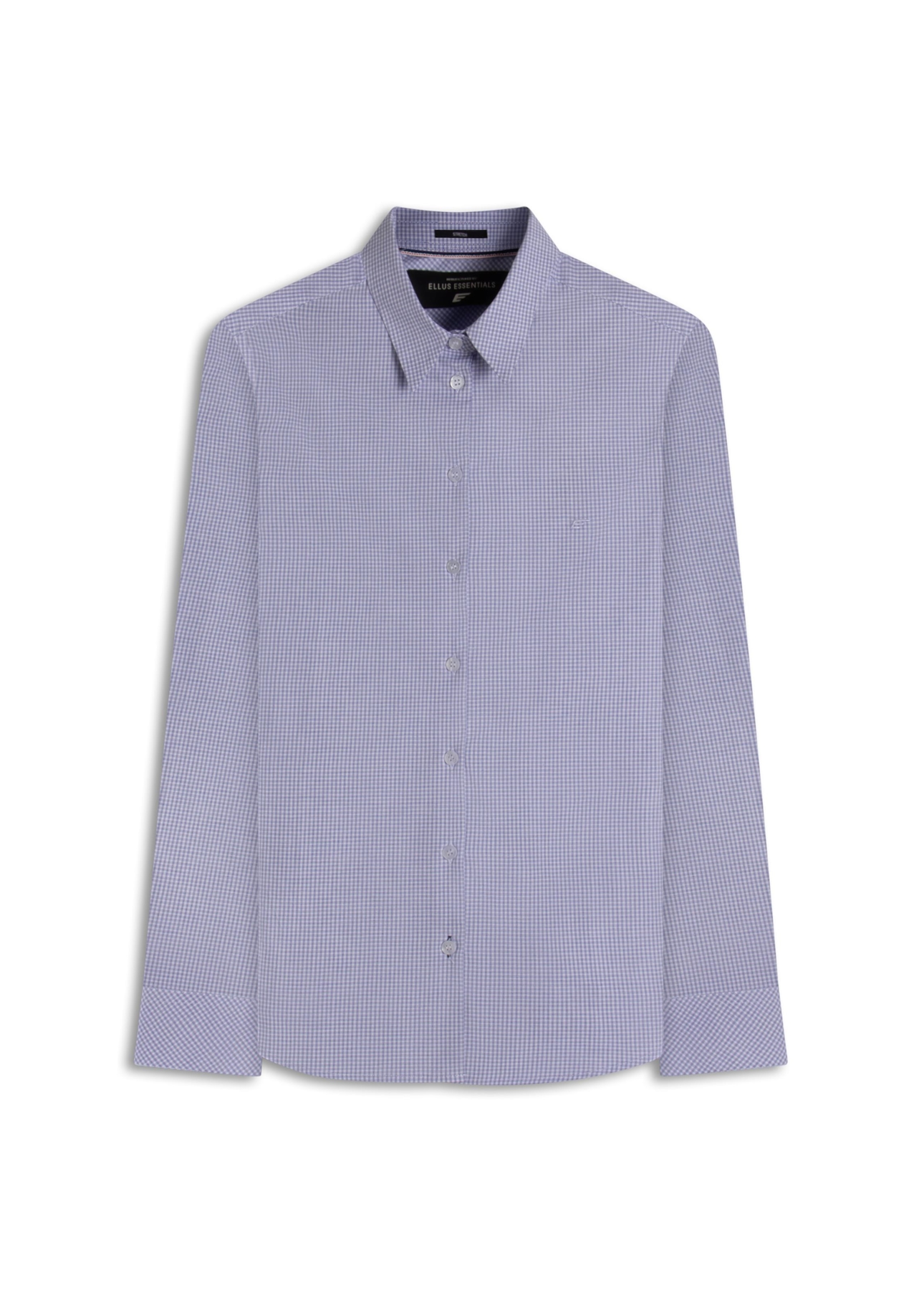 Camisa Tricoline Ly Monza Classic Xangai Fusion Azul Claro Mescla