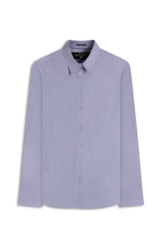 Camisa Tricoline Ly Monza Classic Xangai Fusion Azul Claro Mescla