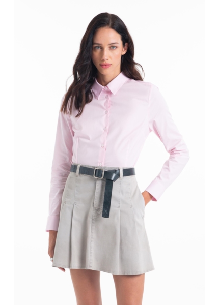 Camisa Tricoline Ly Slim Xangai Fusioned Ml Rosa