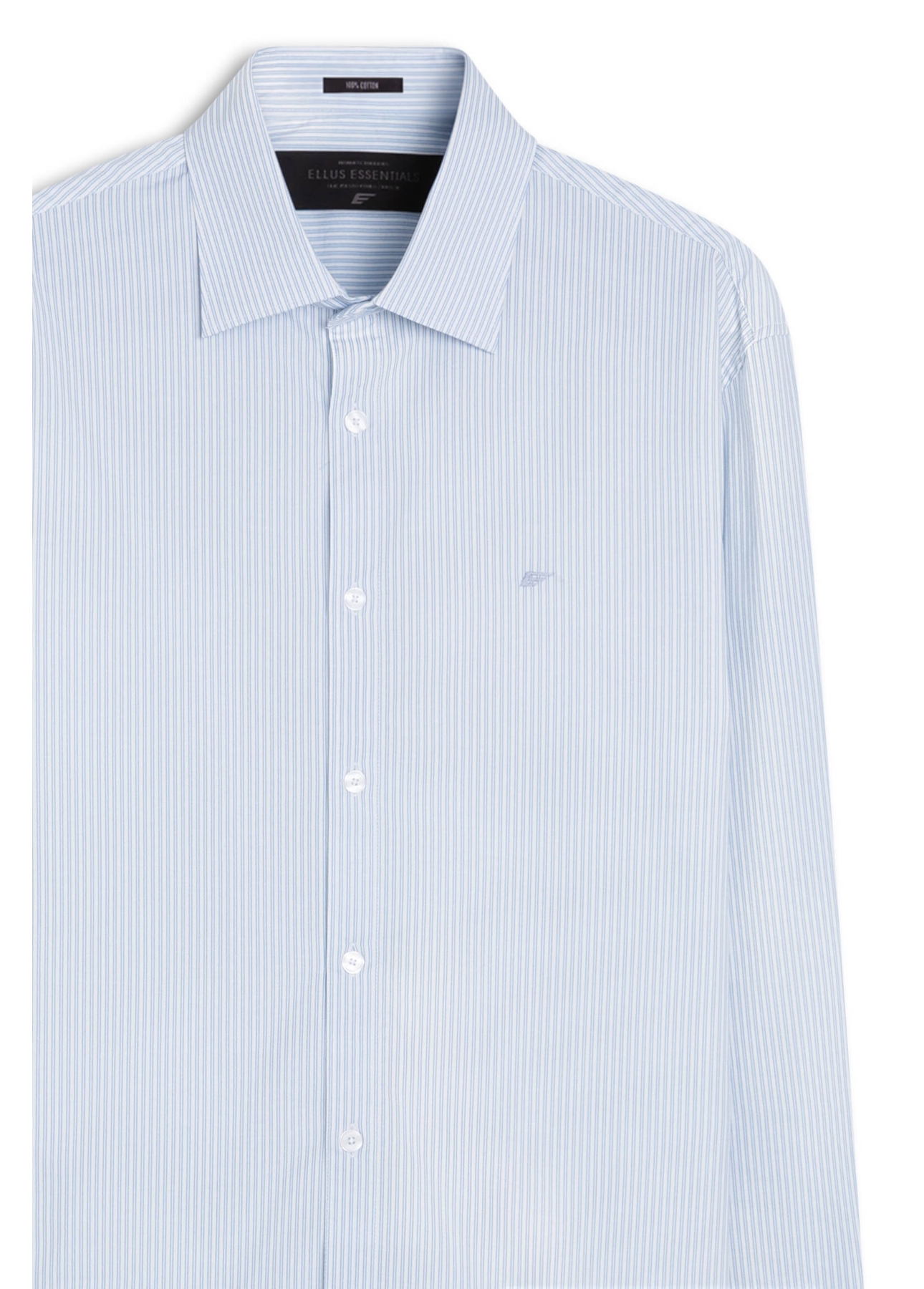 Camisa Tricoline Ly Twin Stripe Azul Bic