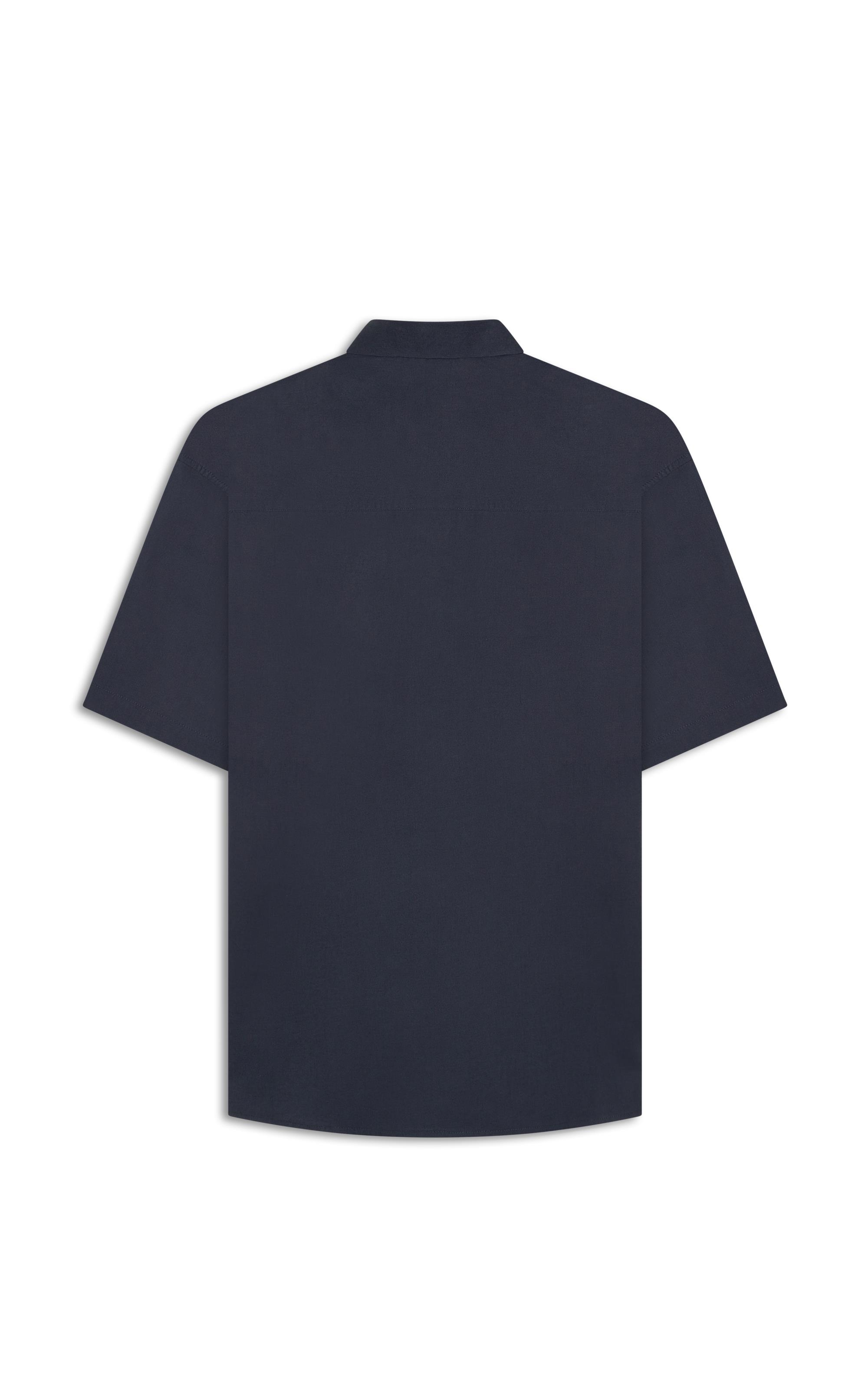 Camisa Tricoline Ly Vintage Xangai Mc Dark Navy