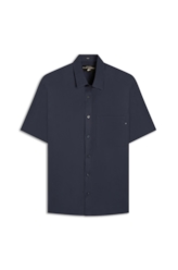 Camisa Tricoline Ly Vintage Xangai Mc Dark Navy