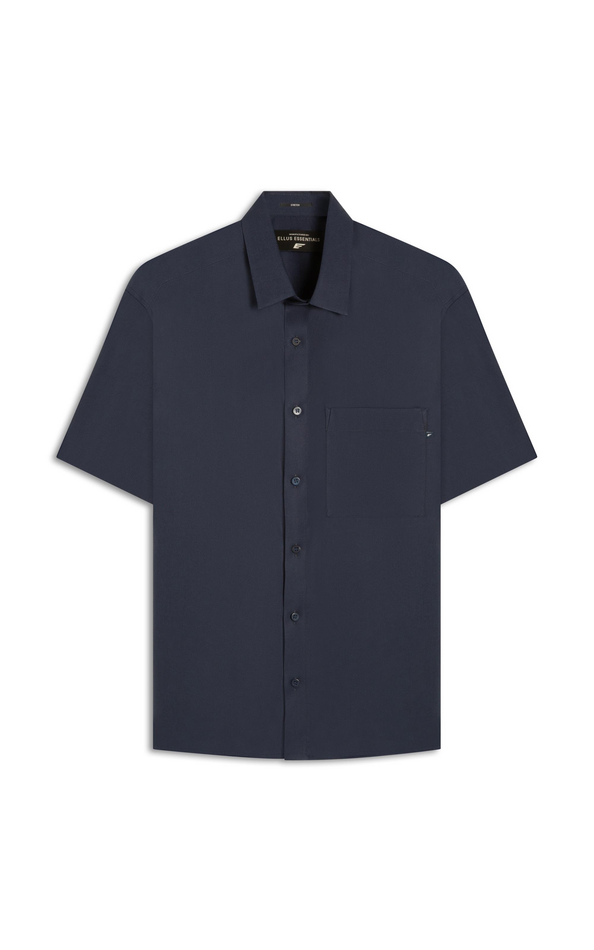 Camisa Tricoline Ly Vintage Xangai Mc Dark Navy