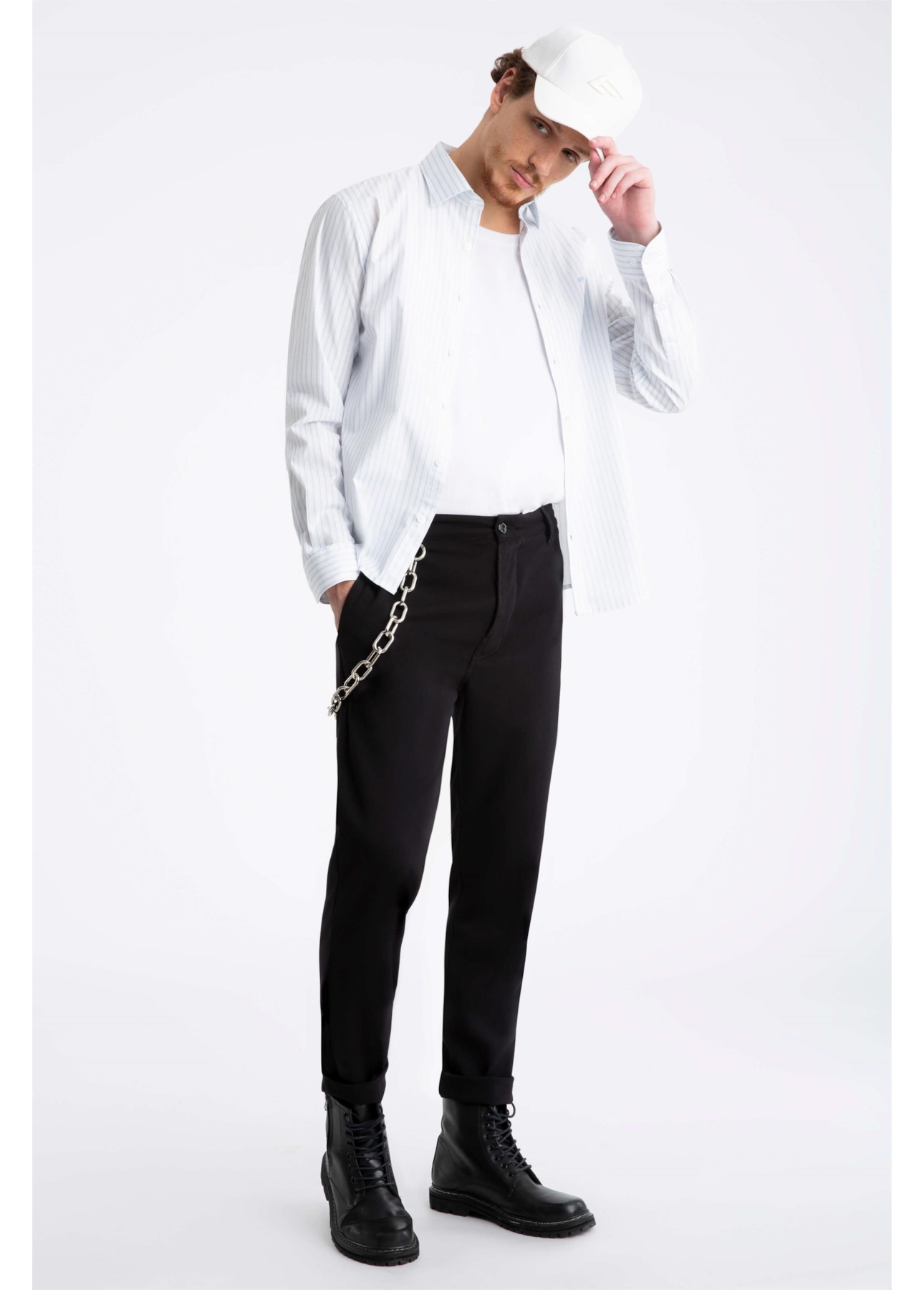 Camisa Tricoline Ly Wind Slim Italian Azul Chofer