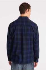 Camisa Tricoline Madra Stripes Slim Petroleo