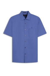 Camisa Tricoline New Italian Azul Pervante