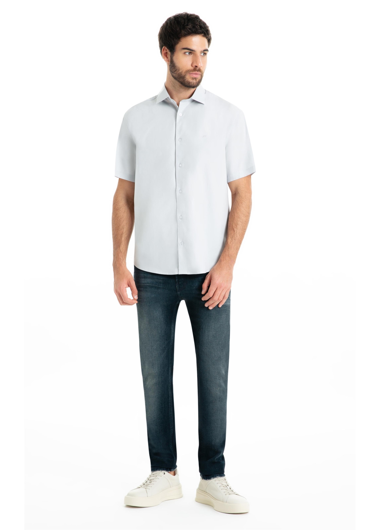 Camisa Tricoline New Italian Cinza