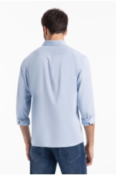 Camisa Tricoline Nuuk Button Down Azul Bic